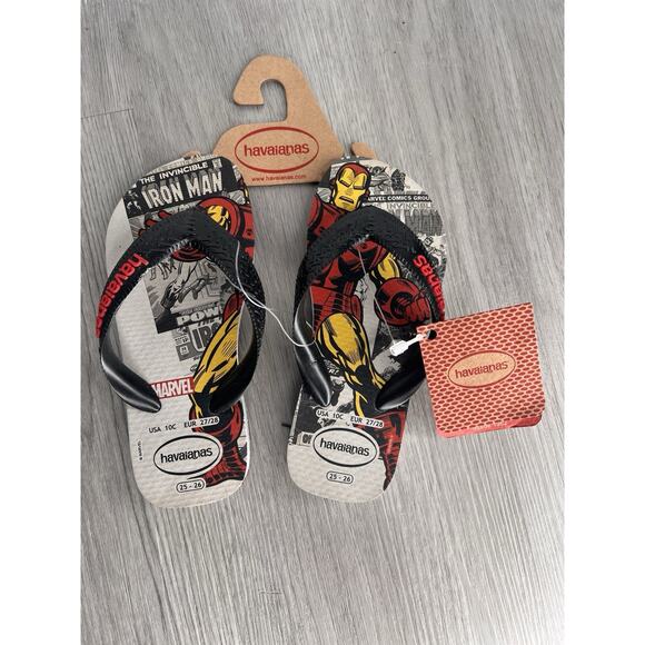 Iron Man - Havaianas & Marvel Comics Size 10 FlipFlops Sandals NWT - Picture 10 of 10